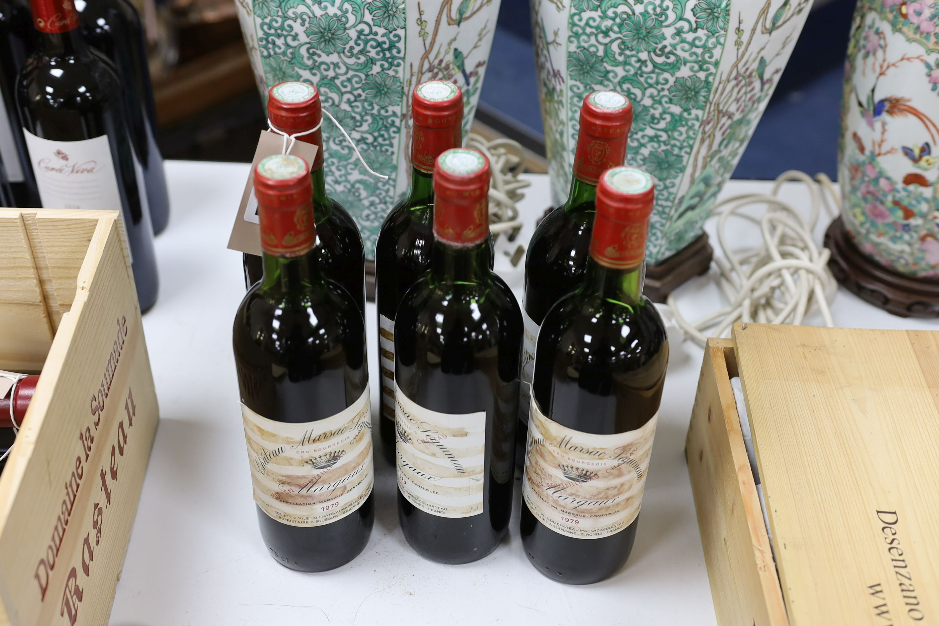 Six bottles of Chateau Marsac Seguineau - Margaux 1979 75cl